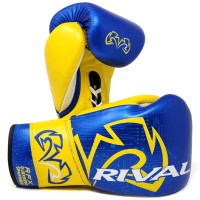 RIVAL Rękawice Bokserskie Wiązane RFX-GUERRERO SPARRING HDE-F P4P EDITION Niebiesko-Żółte