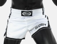 FAIRTEX Spodenki do Kickboxingu / Muay Thai BSG3 GLORY Biało-Czarne