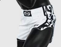 FAIRTEX Spodenki do Kickboxingu / Muay Thai BSG3 GLORY Biało-Czarne