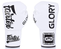 FAIRTEX Rękawice Bokserskie Wiązane BGLG1 GLORY Białe