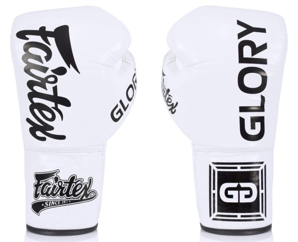 FAIRTEX Rękawice Bokserskie Wiązane BGLG1 GLORY Białe