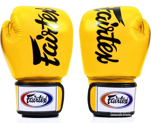 FAIRTEX Rękawice Bokserskie BGV19 Tight-Fit Żółte
