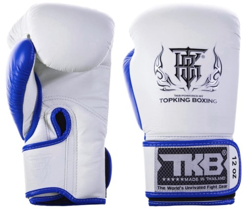 TOP KING Rękawice Bokserskie Reborn TKBGRB Biało-Niebieskie