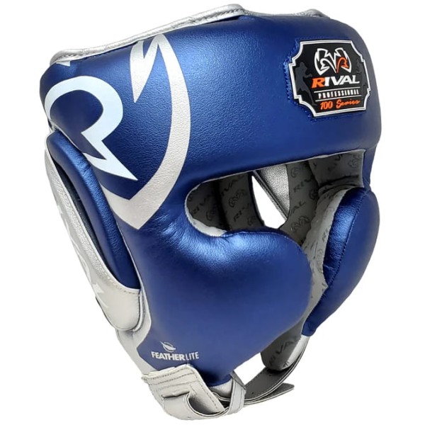 RIVAL Kask Bokserski Sparingowy RHG100 PROFESSIONAL Niebiesko-Srebrny