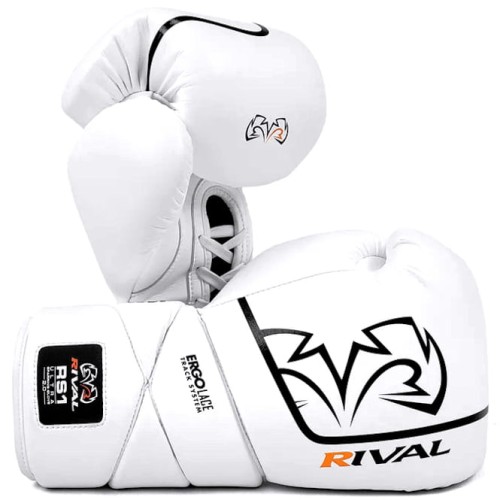 RIVAL Rękawice Bokserskie Wiązane RS1 ULTRA SPARRING 2.0 Białe