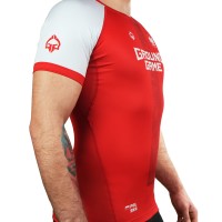 GROUND GAME Rashguard MMA Polska 2.0 Biało-Czerwony Krótki Rękaw