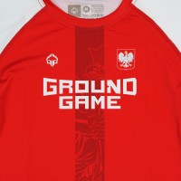 GROUND GAME Rashguard MMA Polska 2.0 Biało-Czerwony Krótki Rękaw