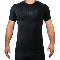 GROUND GAME Rashguard MMA Athletic Shadow Black Krótki Rękaw