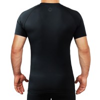 GROUND GAME Rashguard MMA Athletic Shadow Black Krótki Rękaw