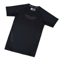 GROUND GAME Rashguard MMA Athletic Shadow Black Krótki Rękaw