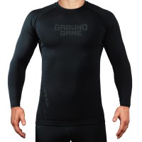 GROUND GAME Rashguard MMA Athletic Shadow Black Długi Rękaw