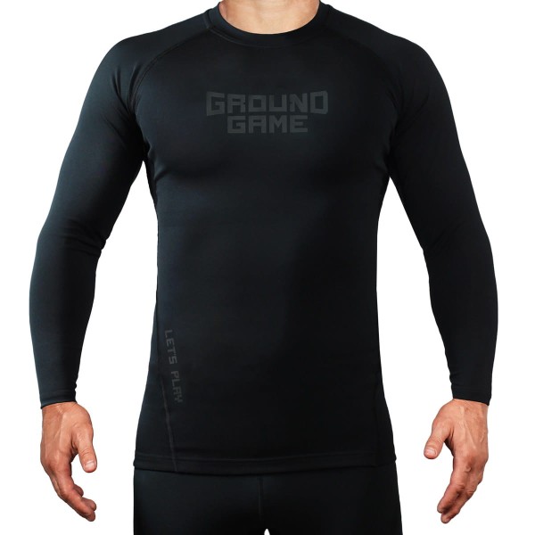 GROUND GAME Rashguard MMA Athletic Shadow Black Długi Rękaw