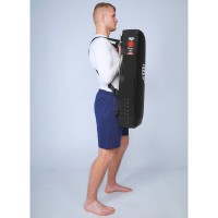 BELTOR Duża Tarcza na Szelkach KAME do Karate Kyokushin Czarna 76 x 76 cm