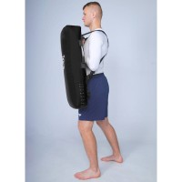 BELTOR Duża Tarcza na Szelkach KAME do Karate Kyokushin Czarna 76 x 76 cm