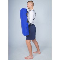 BELTOR Duża Tarcza na Szelkach KAME do Karate Kyokushin Niebieska 76 x 76 cm