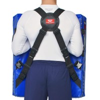 BELTOR Duża Tarcza na Szelkach KAME do Karate Kyokushin Niebieska 76 x 76 cm