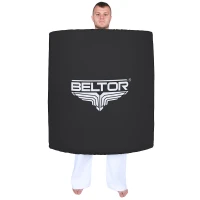 BELTOR Duża Tarcza na Szelkach TATSU do Karate Kyokushin Czarna 100 x 100 cm
