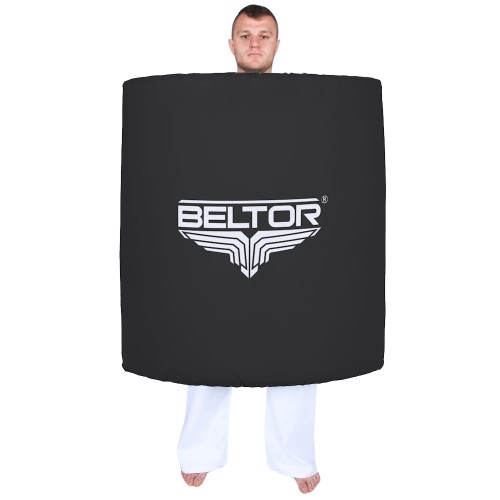 BELTOR Duża Tarcza na Szelkach TATSU do Karate Kyokushin Czarna 100 x 100 cm