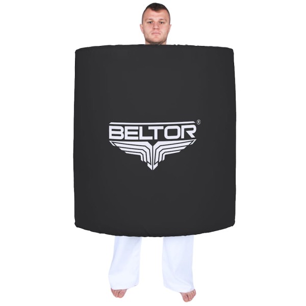BELTOR Duża Tarcza na Szelkach TATSU do Karate Kyokushin Czarna 100 x 100 cm