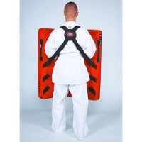 BELTOR Duża Tarcza na Szelkach TATSU do Karate Kyokushin Czerwona 100 x 100 cm
