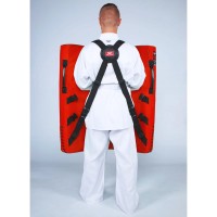 BELTOR Duża Tarcza na Szelkach TATSU do Karate Kyokushin Czerwona 100 x 100 cm