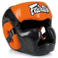 FAIRTEX Kask Bokserski HG13 Diagonal Vision Pomarańczowo-Czarny