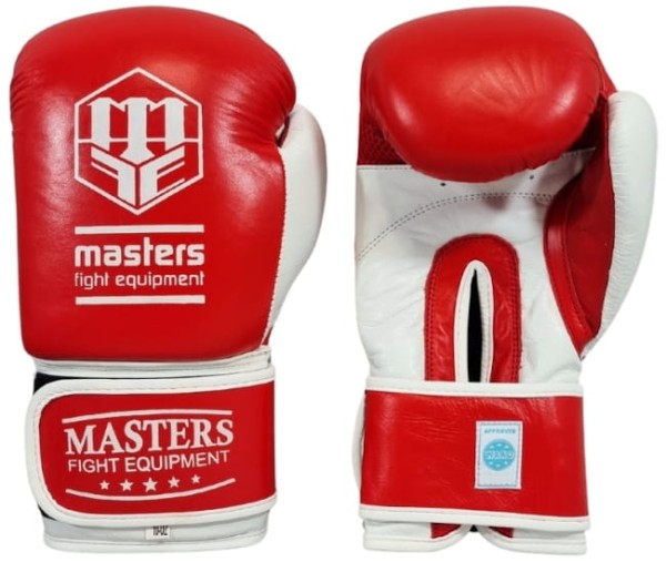 MASTERS Rękawice Bokserskie RBT-TRW Czerwone WAKO