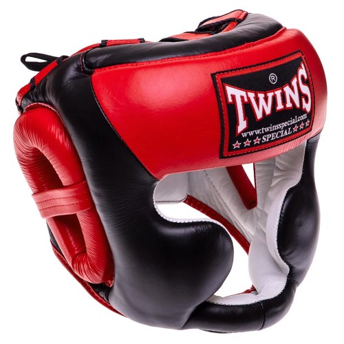 TWINS SPECIAL Kask Bokserski Sparingowy HGL3-2T Czarno-Czerwony