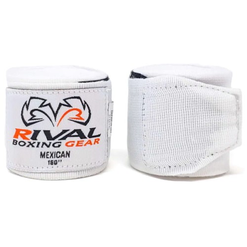 Owijki RIVAL Bandaże Bokserskie MEXICAN Białe 4,5m (elastyczne)