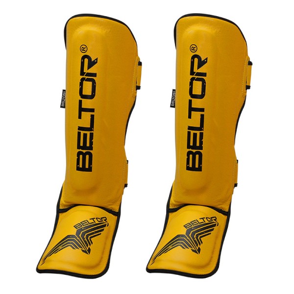 BELTOR Ochraniacze Piszczeli i Stopy Pro Żółte