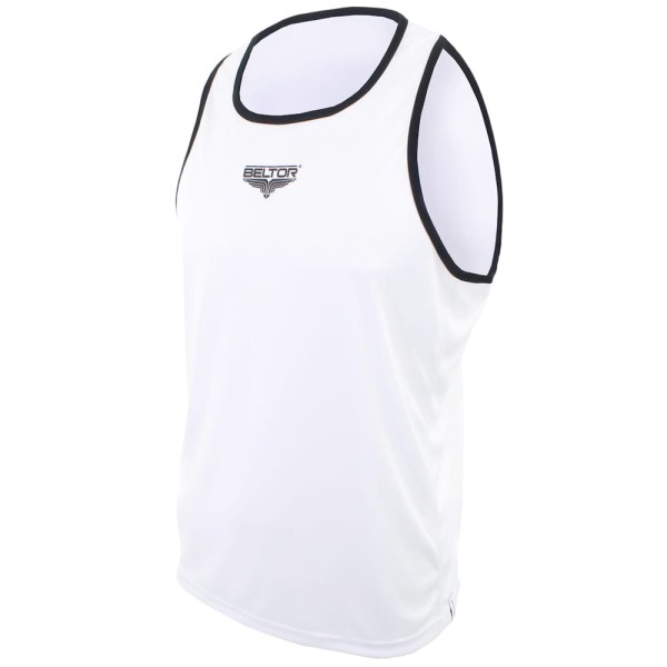 BELTOR Koszulka Bokserska ALPHA Biało-Czarna