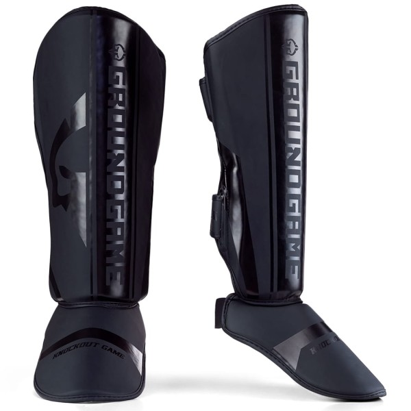 GROUND GAME Ochraniacze Piszczeli i Stopy Lekkie STRIPE BLACK