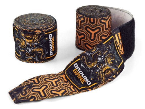 Owijki GROUND GAME Bandaże Bokserskie Oni Samurai 4m (elastyczne)