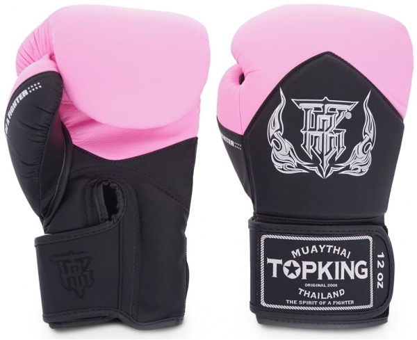 TOP KING Rękawice Bokserskie Blend TKBGBL Czarno-Różowe