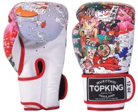 TOP KING Rękawice Bokserskie JAPAN CULTURE Biało-Czerwone