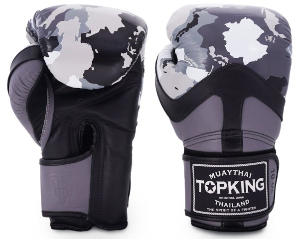 TOP KING Rękawice Bokserskie Camouflage Szare