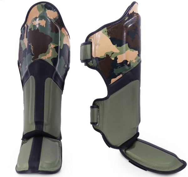 TOP KING Ochraniacze Piszczeli i Stopy Camouflage Zielone
