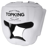 TOP KING Kask Bokserski Sparingowy Extra Coverage Biały