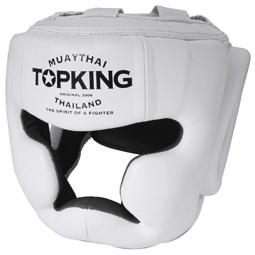 TOP KING Kask Bokserski Sparingowy Extra Coverage Biały