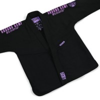 GROUND GAME Kimono do BJJ Damskie CHAMPION 3.0 LAVENDER Czarne (400g)