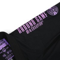 GROUND GAME Kimono do BJJ Damskie CHAMPION 3.0 LAVENDER Czarne (400g)