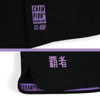 GROUND GAME Kimono do BJJ Damskie CHAMPION 3.0 LAVENDER Czarne (400g)