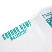 GROUND GAME Kimono do BJJ Damskie CHAMPION 3.0 MINT Białe (400g)