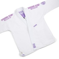 GROUND GAME Kimono do BJJ Damskie CHAMPION 3.0 LAVENDER Białe (400g)