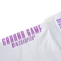 GROUND GAME Kimono do BJJ Damskie CHAMPION 3.0 LAVENDER Białe (400g)