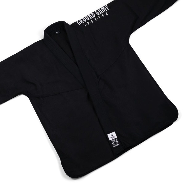 GROUND GAME Kimono do BJJ Spartan Czarne (350g)