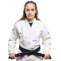 GROUND GAME Kimono do BJJ Damskie CHAMPION 3.0 LAVENDER Białe (400g)
