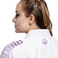GROUND GAME Kimono do BJJ Damskie CHAMPION 3.0 LAVENDER Białe (400g)