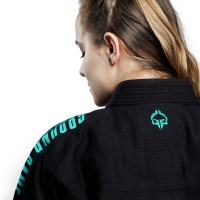 GROUND GAME Kimono do BJJ Damskie CHAMPION 3.0 MINT Czarne (400g)