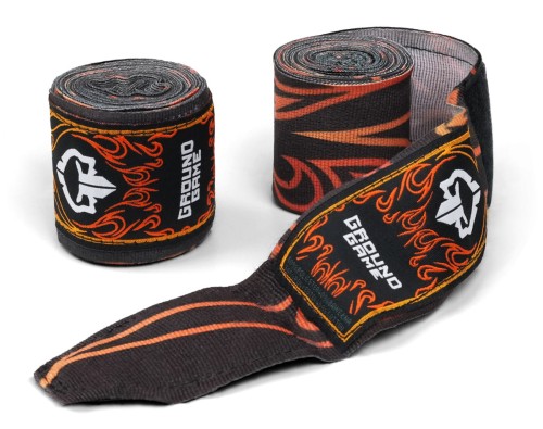 Owijki GROUND GAME Bandaże Bokserskie Flames 4m (elastyczne)
